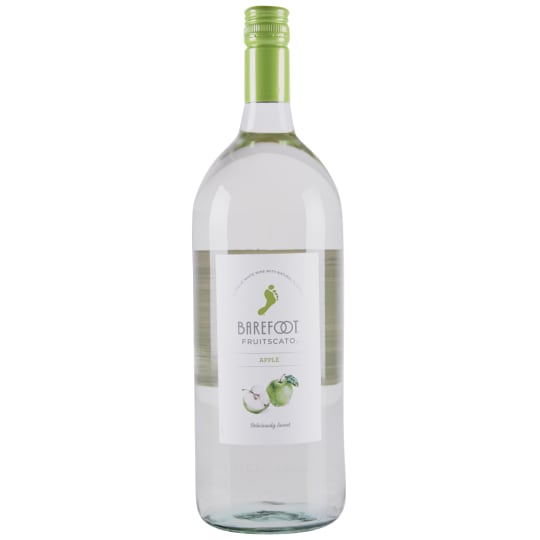 Barefoot Fruitscato Apple - 1.5L - Barefoot Apple Fruit Moscato is a delightfully sweet wine with natural flavors of juicy, crisp apples. This larger 1.5L bottle is perfect for entertaining friends and family! Best served chilled or over ice!