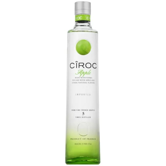 Ciroc Apple Vodka - 375mL - The spirit is masterfully infused with a distinctive blend of apple and other natural flavors, resulting in a taste experience that is lusciously different and elegantly smooth. Enjoy on the rocks, as a shot or mixed in your favorite cocktail.