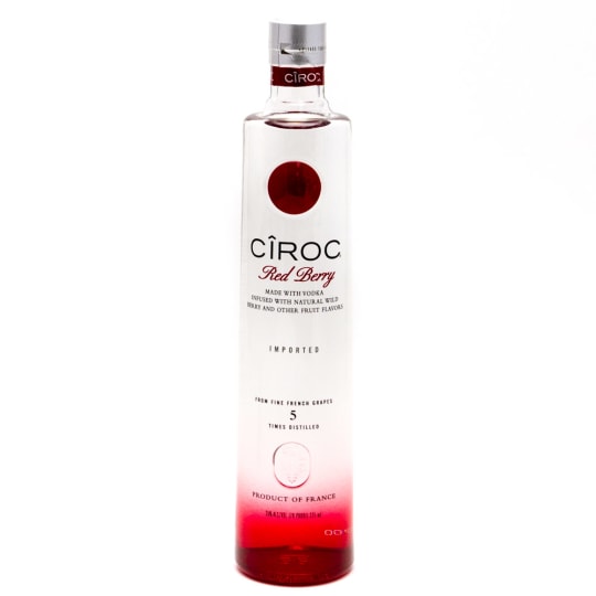 Ciroc Red Berry Vodka - 375mL - CÎROC Red Berry is one of the first flavor-infused varietals from the makers of CÎROC Ultra-Premium Vodka. Distilled five times to ensure high quality, the spirit is masterfully infused with raspberry, strawberry and other natural flavors, resulting in a taste experience that is lusciously different and elegantly smooth. The resulting balance of luscious, berry-infused flavor is perfectly highlighted in the CÎROC Cosmo Martini.