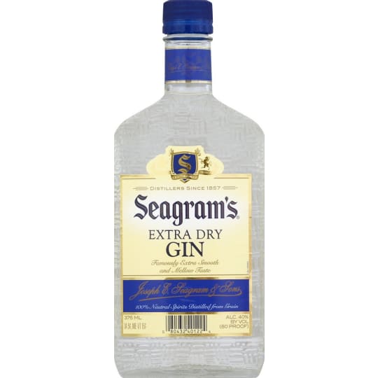 Seagram's Extra Dry Gin - 375mL - Seagram’s Extra Dry Gin Launched 1939 Exceptionally smooth with hints of orange peel, cinnamon and lilac in the nose. Exceedingly mixable, it makes a superb, sophisticated martini and is equally delicious in a casual mix of tonic, fruit juice, or soda.