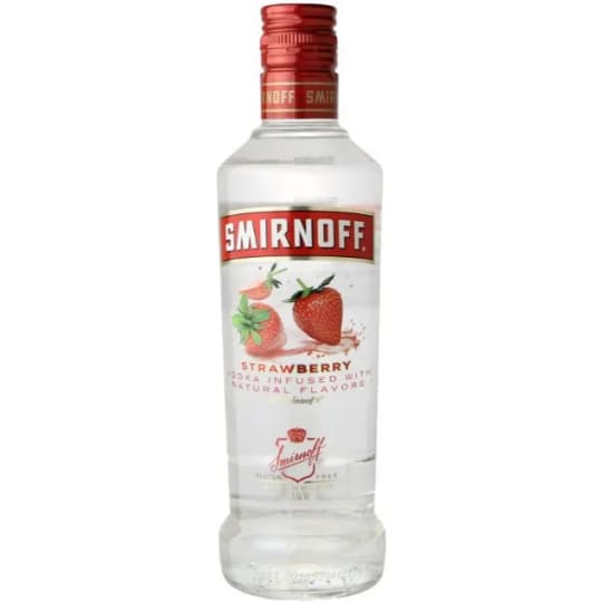 Smirnoff Strawberry - 375mL - Infused with natural strawberry for a juicy berry finish, Smirnoff Strawberry is the perfect Vodka Specialty for your next cocktail party. Triple distilled, this 70 proof specialty spirit is smooth enough to drink on the rocks or in a round of vodka shots. Simply mix this gluten free vodka specialty with soda, lemonade or cranberry juice for a delicately sweet, refreshing tasting mixed drink that's quick and easy to make. Smirnoff Strawberry’s tasty fruit infused flavors allow for endless unique drink ideas. Smirnoff prides itself on bringing famous beverages to connoisseurs and newcomers alike, assuring the consistently great taste and quality expected from the makers of the World’s No. 1 vodka. Please enjoy responsibly.