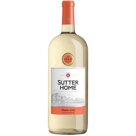 Sutter Home Moscato - 1.5L - You don't have to visit a farmers market to take in the rousing scents of rose, lychee fruit, and peach. Just open a bottle of our Moscato wine. A little sweet and very likeable, it speaks of the good life. Beautifully balanced, with good acidity, the creamy peach and honeydew melon will linger on your tongue. Serve while chilled, with light cheeses, desserts, fruits, and loved ones.