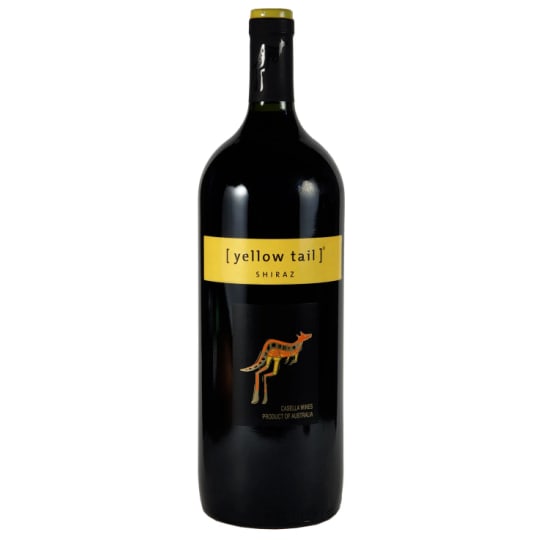 Yellow Tail Shiraz - 1.5L - "A rich colour and deep hue introduces your nose to a ripe and rich flavour. A cracked pepper and spice nose is blended with vanilla and fruit ripeness. The vanilla softness on the nose takes you into a ripe palate crammed with weight and soft, sweet oak length.A rich colour and deep hue introduces your nose to a ripe and rich flavour. A cracked pepper and spice nose is blended with vanilla and fruit ripeness. The vanilla softness on the nose takes you into a ripe palate crammed with weight and soft, sweet oak length.Ripe cherries and strawberries, spice, and vanilla aromas. This bold Shiraz wine is well balanced, with earthy tones and lingering fruit on the tongue.