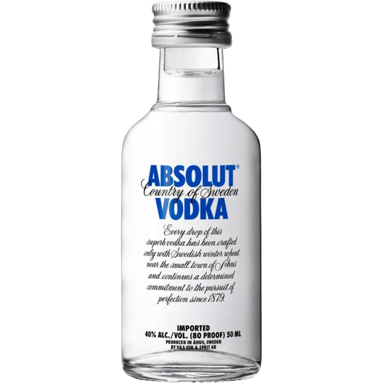 Absolut 80 Proof Vodka - 50mL - 