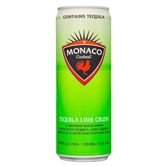 Monaco Tequila Lime Crush Cocktail - 1 can / 12oz - 
