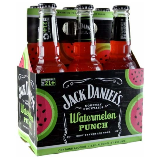 Jack Daniel's Watermelon Punch - 6 bottles / 10oz - 