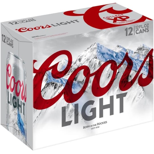 Coors Light - 12 pack cans - 