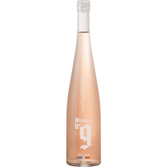 Maison No. 9 Rose Pink Wine - 750mL - Maison No. 9 French rosé wine is straight from the sun-drenched shores of the Méditerranée. It is a crisp, refreshing and explosive rose. It is light pink in color and has notes of sweet peaches.