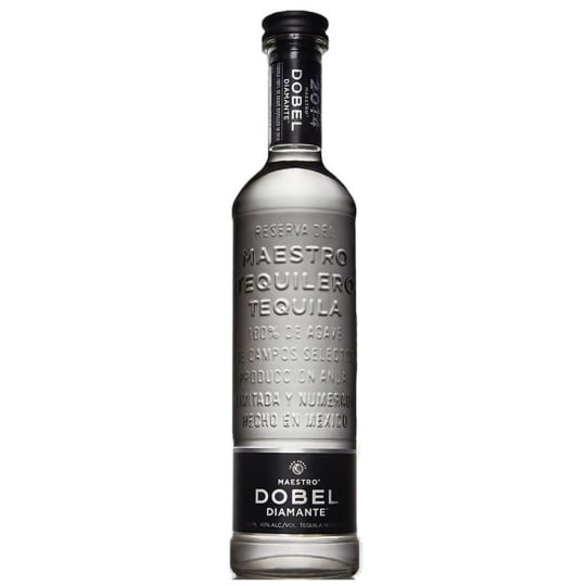 Maestro Dobel Diamante Tequila Resposado - 750mL - The brand's flagship demonstrates Maestro Dobel's innovation: Diamante is a crystal clear, aged tequila. This is fascinating because the tequila is a blend of reposado, añejo, and extra-añejo tequilas, each of which is customarily amber- or golden-colored from the time spent in the barrel.