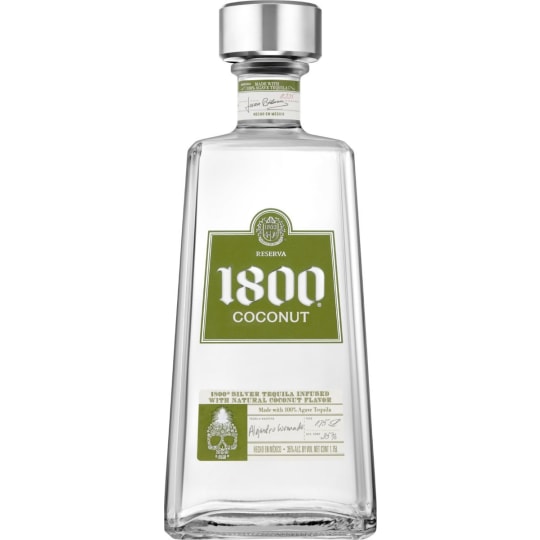 1800 Coconut Flavored Tequila - 1.75L - 1800 Coconut is a unique infusion of fresh, ripe coconut flavor and 1800 Silver Tequila. 1800 Tequila is made from 100% Blue Agave harvested and handpicked from the family owned ranches in Jalisco, Western Mexico. Strong Agave mixed with coconut & spices.