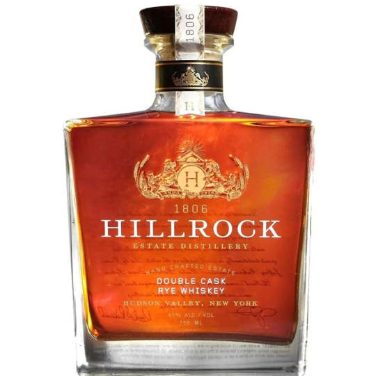 Hillrock Estate Distillery Double Cask Whiskey Rye - 750mL - Hillrock Double Cask Rye is made by Master distiller Dave Pickerell and offers a bold aroma of caramel and vanilla, with hints of prunes, apricots and rye. Notes of caramel and rye dominate the palate, and are complemented by touches of cinnamon, cloves, mint, and butterscotch.