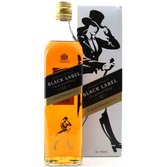 Johnnie Walker Black Label Jane Walker Edition Scotch Whiskey - 750mL Johnnie Walker Black Label Jane Walker Edition Scotch Whiskey - 750mL - Indulge all of your senses with a smooth glass of Johnnie Walker Black Label The Jane Walker Edition Blended Scotch Whisky. Created using only Scotch whiskies aged for a minimum of 12 years from the four corners of Scotland, our Black Label blend has an unmistakably smooth, deep, complex character.