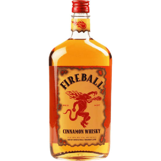 Fireball Cinnamon Flavored Whiskey - 750mL - Fireball Cinnamon Whisky needs no introduction. If you haven't tried it, just imagine what it's like to get a Chuck Norris roundhouse kick to the face if his legs were on fire and tasted like cinnamon. Live it, love it, shoot it -- your dad's whisky.