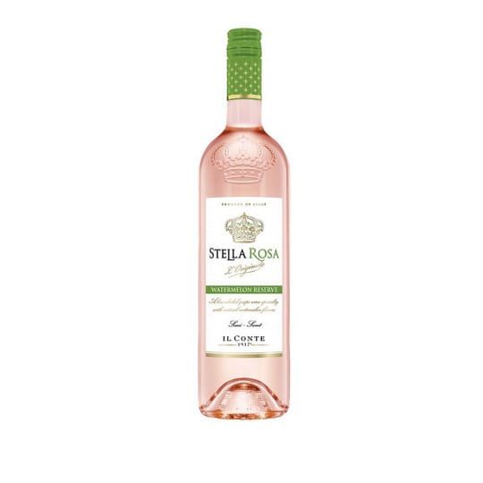 Stella Rosa Watermelon - 750mL - Stella Rosa Watermelon is a proprietary blend of several Italian white grape varietals including White Moscato (an indigenous grape variety from Piedmont, Italy), and a touch of Barbera for color.