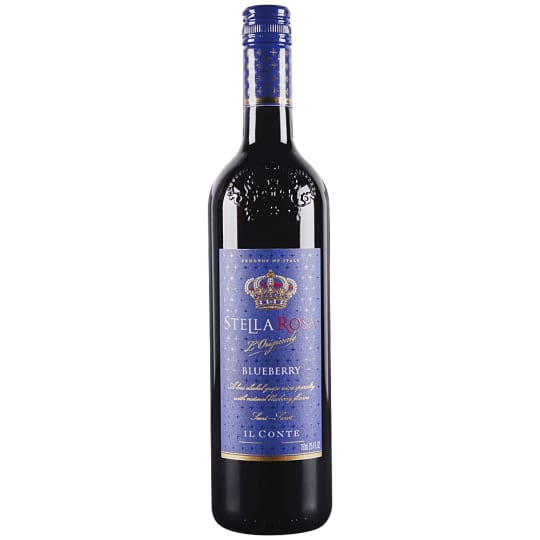 Stella Rosa Blueberry - 750mL - This refreshing wine reveals deep, dark color and is combined with the natural flavor of Blueberry. Stella Rosa Blueberry is seductive, rich and full-bodied with a hine of sweetness.