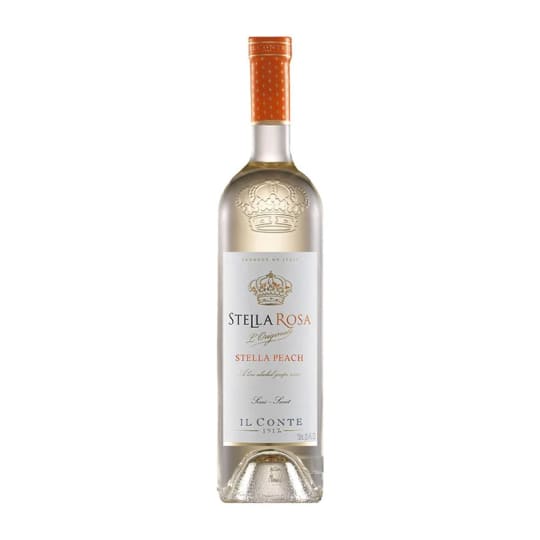 Stella Rosa Peach Dessert - 750mL - Stella Peach is a Moscato-based blend infused with natural white and yellow peach flavors. It's a semi-sweet and lightly sparkling wine that will leave a delicate flavor on your palate and nose.
