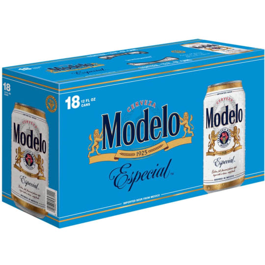 Modelo Especial Pilsner - 18 cans / 12oz - A model of what good beer should be, Modelo Especial Mexican Beer is a rich, full-flavored pilsner beer. This lager beer's golden hue is complemented by its smooth notes of orange blossom honey and hint of herb.