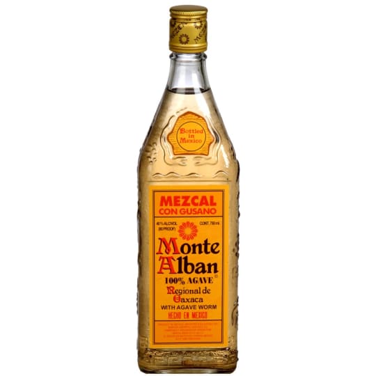 Monte Alban Mezcal - 750mL - Monte Alban Mezcal is made from 100% Espadin agave sourced from Oaxaca. Monte Alban Mezcal possesses a moderately smoky and salty character with a mildly fruity finish.