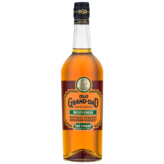 Old Grand-Dad 100 Proof Whiskey Bourbon - 750mL - Old Grand-Dad was a distiller named Basil Hayden who made his name by distilling a bourbon whiskey made with a higher percentage of rye. Basil Hayden passed along the art of distilling to his son and then, in turn, to his grandson