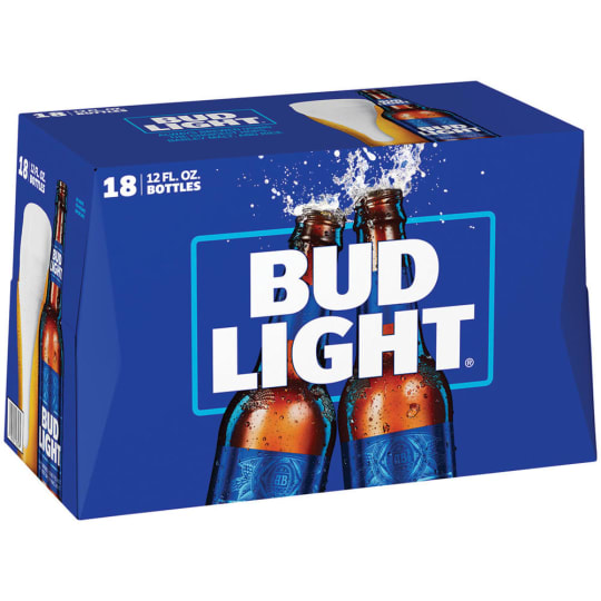 Bud Light Beer - 18 bottles / 12oz - The light-bodied beer features a fresh, clean and subtle hop aroma, delicate malt sweetness and a crisp finish that delivers the ultimate refreshment.