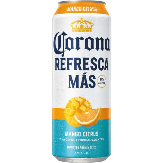 Corona Refresca Mas Mango Citrus Seltzer - 1 can / 24oz - This style is created starting with a base of malt which is then flavored in a variety of ways. Flavored Malt Beverages can offer a variety of flavors and aromas.