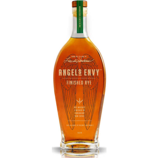 Angels Envy Caribbean Rum Cask Finish Whiskey Rye - 750mL - Angel's Envy Rye Finished in Rum Barrels is genuinely unique and worthy of Master Distiller Lincoln Henderson's legacy. The mingling of raw, spicy and earthy rye with the mellow sweetness of rum finishing creates an incomparably smooth and drinkable whiskey, even at 100 proof.