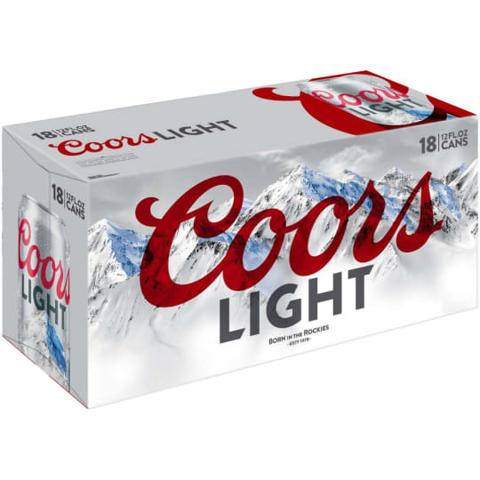 Coors Light Beer - 18 cans / 12oz - Crisp, clean and refreshing, Coors Light is an American-style light lager beer. This light beer has 4.2% ABV, 102 calories and 5 grams of carbs per 12-ounce serving.