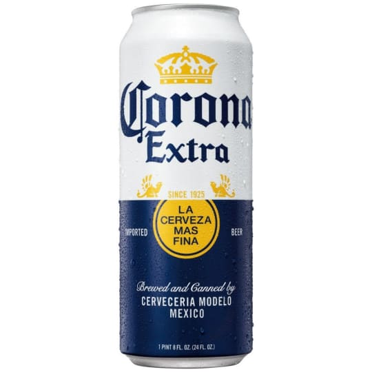 Corona Extra Pale Lager - 1 can / 24oz - With a refreshing, smooth taste balanced between heavier European imports and lighter domestic beer, Corona is an even-keeled cerveza with fruity-honey aromas and a touch of malt.