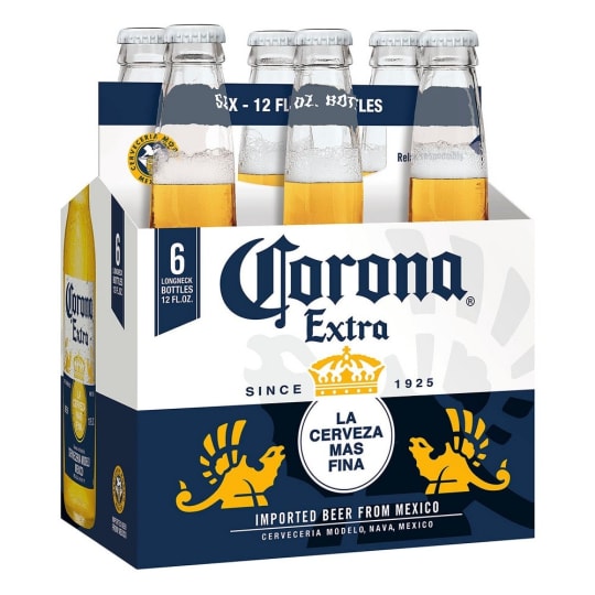 Corona Extra Pale Lager - 6 bottles / 12oz - With a refreshing, smooth taste balanced between heavier European imports and lighter domestic beer, Corona is an even-keeled cerveza with fruity-honey aromas and a touch of malt.