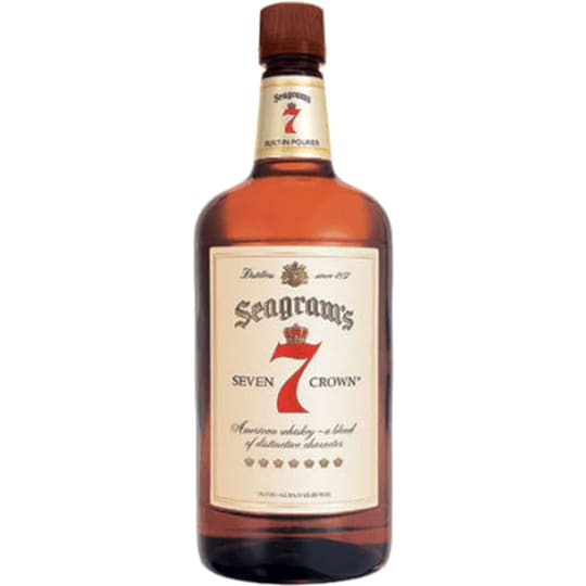 Seagram 7 Crown American Blended Whiskey - 750mL - Put your feet up, relax and let the crisp aroma of Seagram's 7 Crown American Blended Whiskey envelop you. Our whiskey has a smooth, slightly sweet taste that leaves your palate with a creamy, vanilla finish. Our American whiskey is 80 proof and carefully blended and aged in oak barrels to bring out its bold flavors.