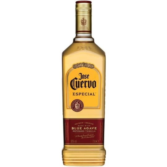 Jose Cuervo Especial Tequila Gold - 750mL - Cuervo Gold is golden-style joven tequila made from a blend of reposado (aged) and younger tequilas. Ever the story-maker, Cuervo Gold's own story includes the leading role in the invention of The Margarita, and it is still the perfect tequila for that beloved cocktail.
