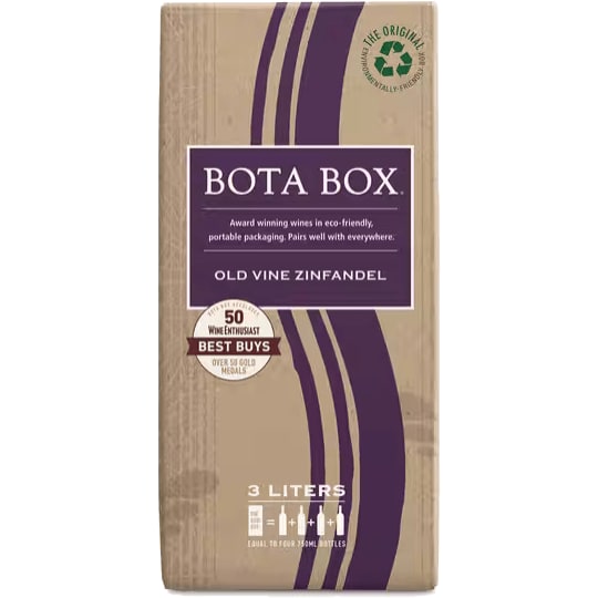 Bota Box Zinfandel - 3L - Bota Box Zinfandel is round and full of vigor, with a nose of black cherry, black pepper and baked plum. It's rustic in its balance of blackberry and toasty sage, leading to a deep and fruit-forward finish. Raise a glass of Bota Zinfandel with roast pork tenderloin or grilled bacon cheese burgers on date night.