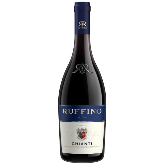 Ruffino Chianti - 750mL - A not-too-dry, medium-bodied juicy red wine with fresh raspberry, cherry and a hint of rose petal.