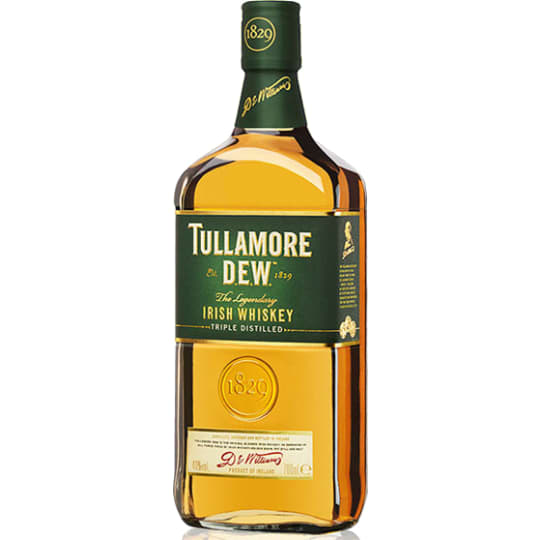 Tullamore Dew Irish Whiskey - 750mL - Tullamore Dew as a mild blended whiskey, has spicy lemony and malty notes with charred wood undertones giving it a soft, buttery, rounded flavour that lingers in the mouth, perhaps the reason it is so widely acclaimed by whiskey connoisseurs.