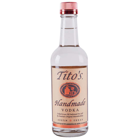 Tito's Handmade Vodka - 375mL - Tito's Handmade Vodka is America's original craft vodka. It is produced in Austin at Texas' oldest legal distillery. It's made in batches, they use old-fashioned pot stills, and taste-test every batch. Tito's Handmade Vodka is distilled from corn and is certified gluten-free.