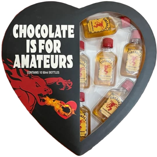Fireball Valentine's Cinnamon Whiskey - 10 bottles / 50mL - 