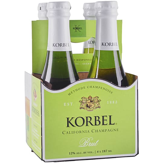 Korbel Brut Sparkling - 4 bottles / 187mL - 