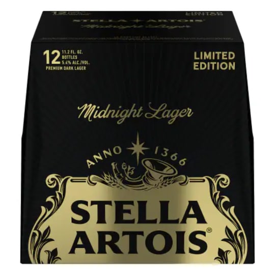 Stella Artois Midnight - 12 bottles / 11.2oz - 