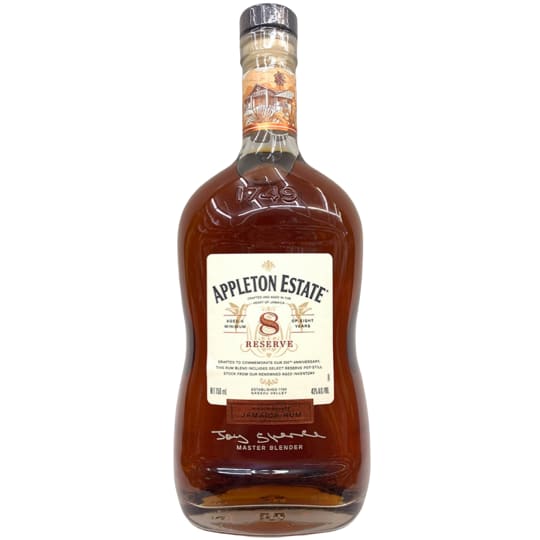 Appleton Estate 8 Year Reserve Aged Rum - 750mL - Appleton Estate 8 Year Old Reserve is a single estate aged Jamaica rum, taking inspiration from the vibrancy of Jamaica, it's land, and the joyful nature of its people. The 8 Year Old Reserve reveals aromas of spicy fruit and oak, followed by hints of honey, vanilla, and Appleton Estate's signature orange peel note.