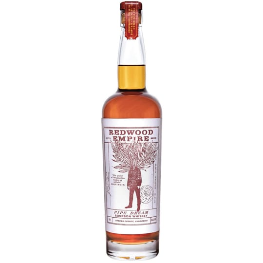 Redwood Empire Pipe Dream Bourbon Whiskey - 750mL - Pipe Dream is meticulously crafted from hand selected bourbon barrels aged between four and twelve years. The nose is met with sweet maple and honey while the palate boasts complex notes of roasted pecan and vanilla.