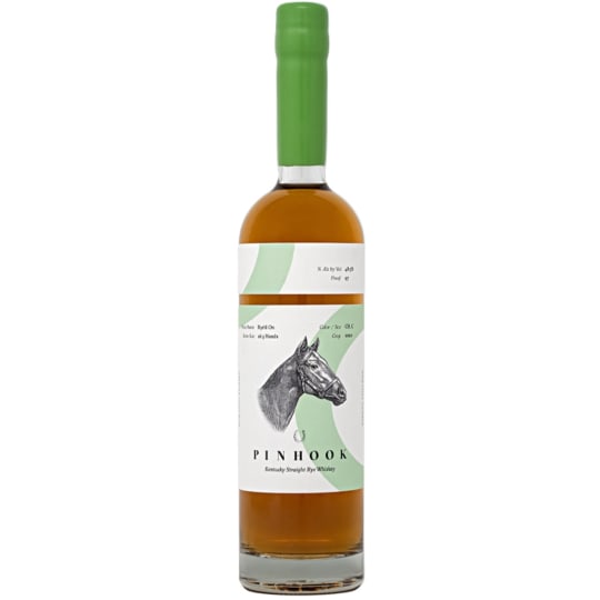 Pinhook Rye'd On Kentucky Straight Whiskey Rye - 750mL - Each year, Pinhook releases a new vintage of bourbons and ryes. This Kentucky Straight Rye Whiskey brims with aromas of peach, spearmint, and cinnamon, which lead to a palate of cherry, toffee, and clove. Non-Chill Filtered. Distilled and bottled by Castle & Key Distillery, Frankfort, KY.