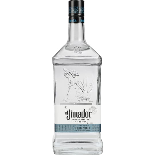El Jimador Silver Tequila - 1.75L - Young and fresh, El Jimador Silver tequila steps up with truly authentic character. It's made with 100% hand-harvested Blue Weber Agave and double distilled with sparkling clarity. Crisp and buzzing with citrus flavors, take a sip or shake it up.