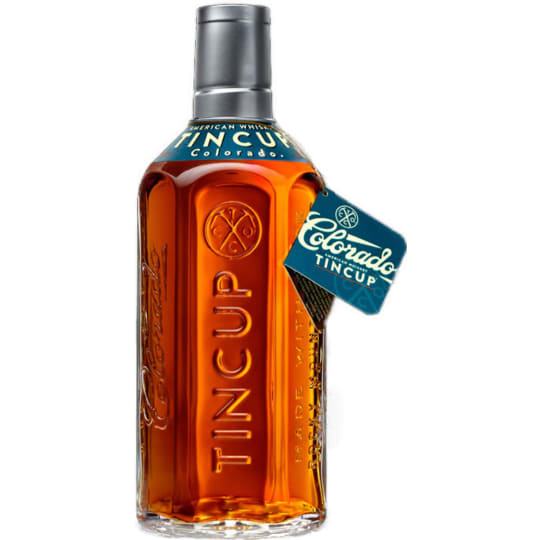 Tincup American Whiskey - 750mL - Tincup is a new American Whiskey founded by distilling veteran Jess Graber and bottled in Denver, Colorado. Made using a blend of rye, corn and malt, Tincup is a bold and spicy bourbon aged in American white oak casks and cut with pure Rocky Mountain.