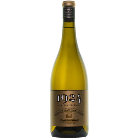 Gnarly Head 1924 Chardonnay Whiskey Scotch - 750mL - Crafted with full-bodied Chardonnay aged in Scotch Barrels, this liberal wine is layered with aromas of rich toffee, sweet tobacco and baked apple pie with notes reminiscent of Scotch: hints of antique leather, caramelized brown sugar and toasted oak.