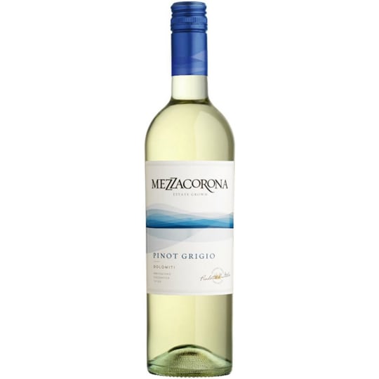 Mezzacorona Pinot Grigio - 750mL Messacorona - A delightful Pinot Grigio to be enjoyed for its aromatic crisp green apple, mineral and honeysuckle notes. With its elegant fresh savor, our Pinot Grigio is the perfect complement to appetizers, soups, pasta, white meats and fish.