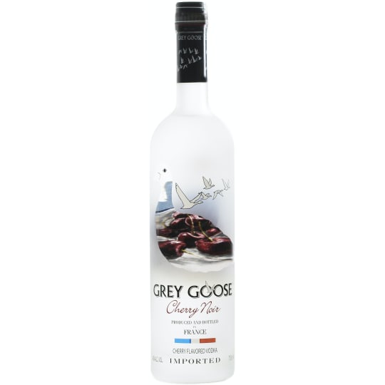 Grey Goose Cherry Flavored Vodka - 750mL - Created by utilizing the 100% natural essence of ripe black cherries handpicked by local farmers from the steep hillsides of the french basque country. Vibrant with a clear and distinctive aroma of ripe black cherries and sweet red fruits.