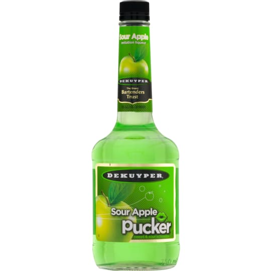 DeKuyper Sour Apple Pucker is a vibrant blend of sweet and sour - Image 2 of 2