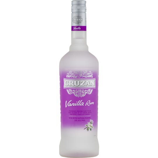 Cruzan Vanilla Flavored Rum - 750mL - Cruzan Vanilla Rum is rich, robust, and bursting with natural vanilla flavor. It's also a true friend in the bar: Mix it with cola, fresh fruit juices, or chocolate liqueur for a Cruzan Black and White Martini.