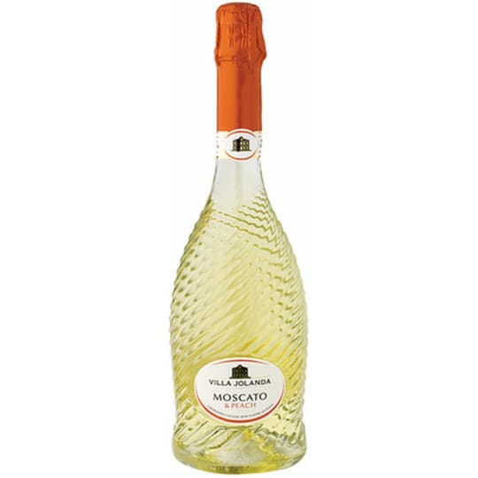 Villa Jolanda Peach Moscato - 750mL - Brilliant, straw-yellow color, quite intense and aromatic. Peach-flavored. Delicate and sweet. Perfect with dessert and especially with pastries.
