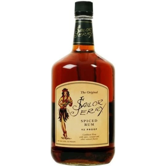 Sailor Jerry Spiced Rum - 1.75L - Sailor Jerry Spiced Rum was developed after loads of historical research into maritime rums. The all-natural spices and flavors we chose give our rum a rich, smooth taste characterized by top notes of vanilla and cinnamon.